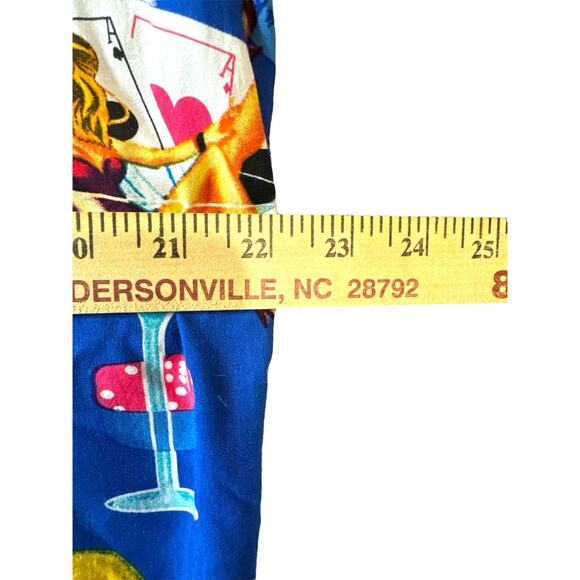 JUNCTION WEST Blue Retro 50s 60s MARTINI + PIN-UP GIRLS HAWAIIAN SHIRT Men's M - Picture 5 of 6